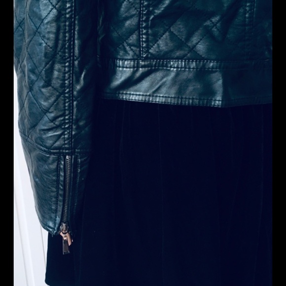 VINTAGE🌈Cool Vegan Leather Bomber Jacket!🌈EUC! - Picture 5 of 5